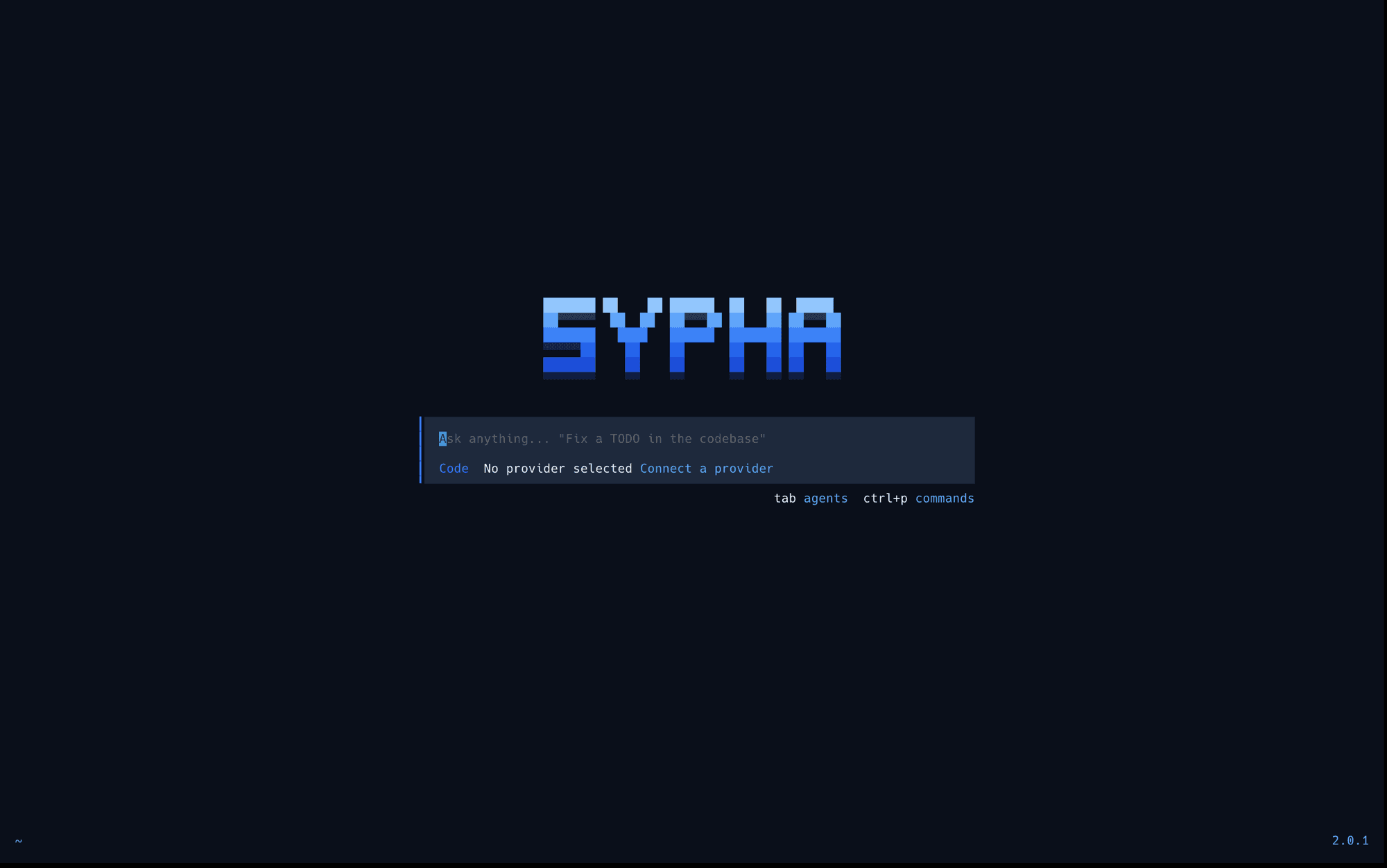 Sypha CLI Welcome